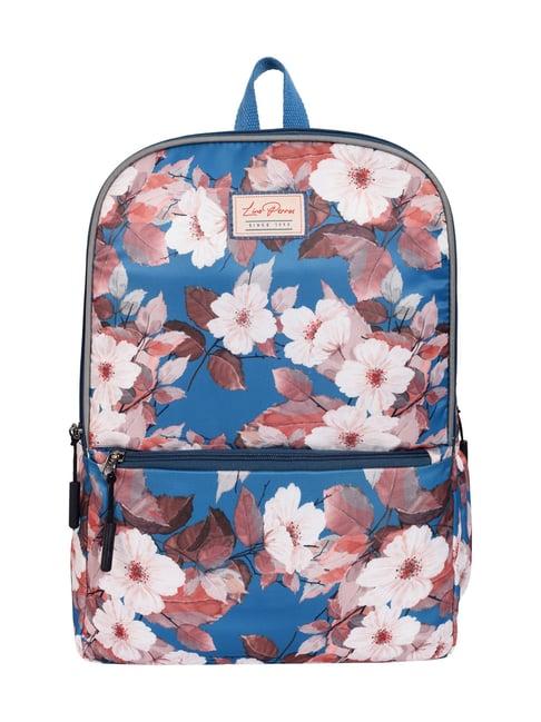 lino perros teal printed medium laptop backpack