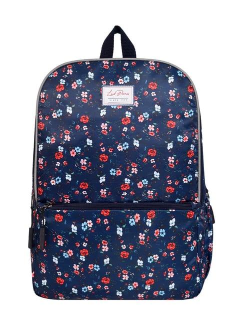 lino perros navy printed medium laptop backpack