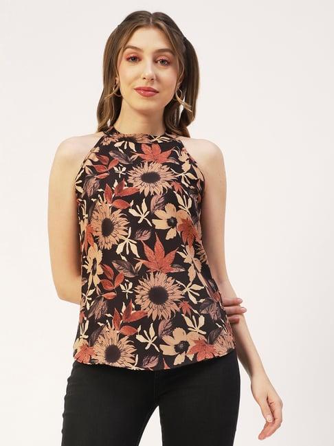 moomaya multicolor floral print top