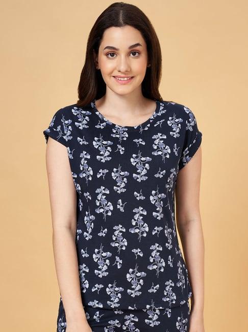 dreamz by pantaloons navy cotton printed top