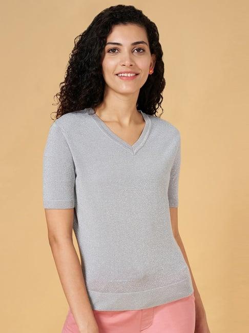 honey by pantaloons grey regular fit top