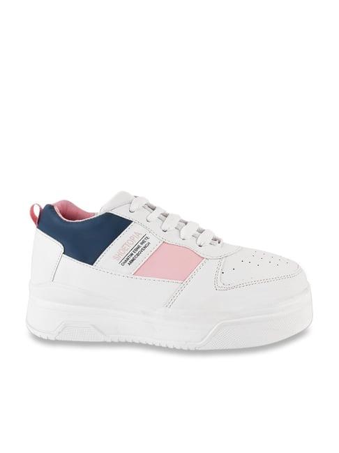 shoetopia women's white sneakers