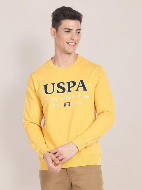 u.s. polo assn. golden cotton regular fit printed sweatshirt