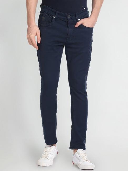 u.s. polo assn. denim co. navy cotton tapered fit jeans