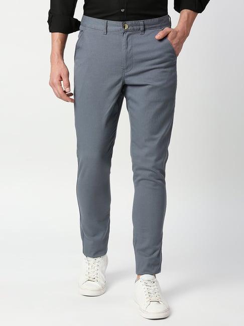 thomas scott steel blue slim fit chino trousers