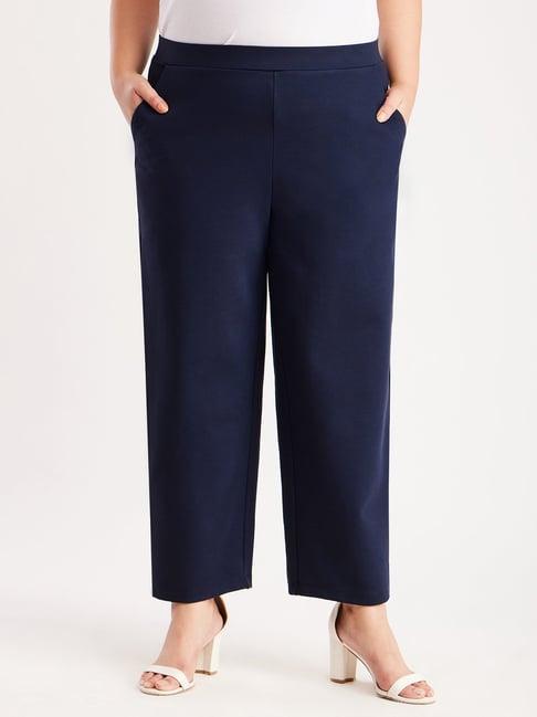 fablestreet x navy mid rise trousers