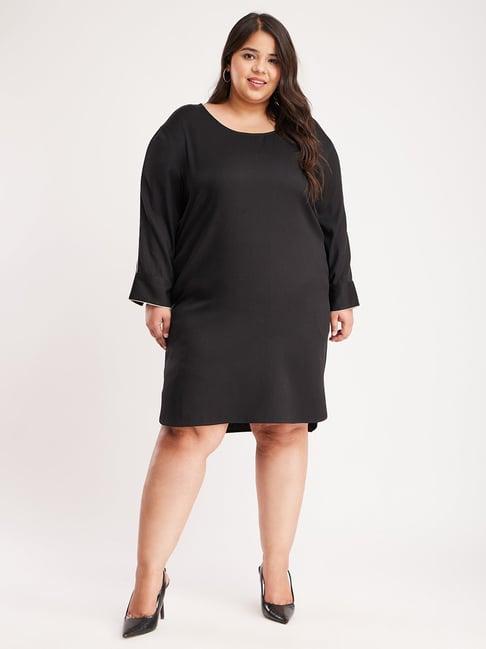 fablestreet x black regular fit shift dress