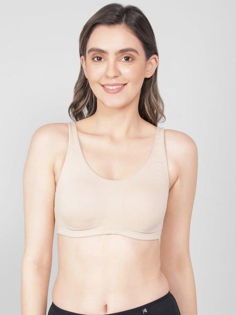 jockey beige cotton sports bra