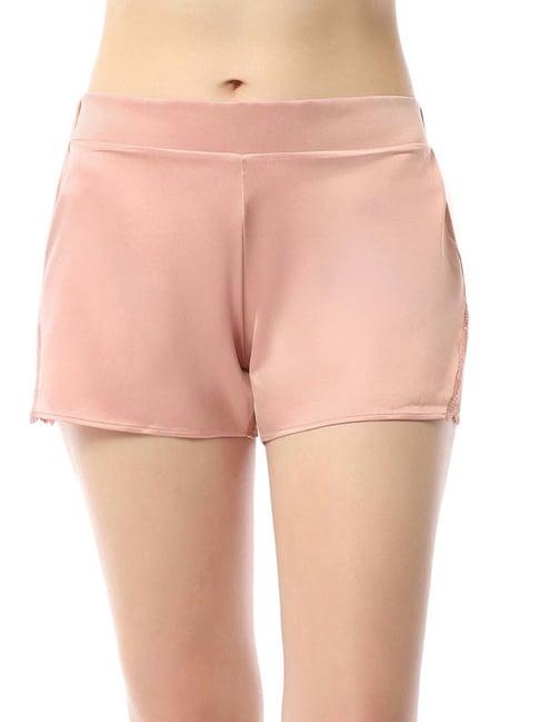 amante rose pink lace work shorts