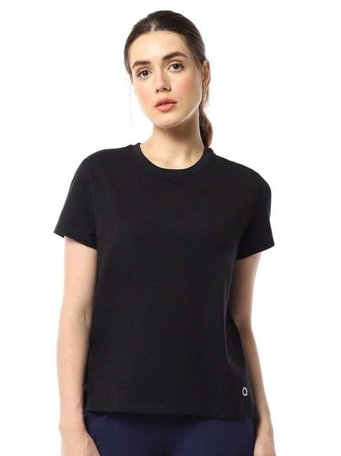 amante jet black cotton sports t-shirt