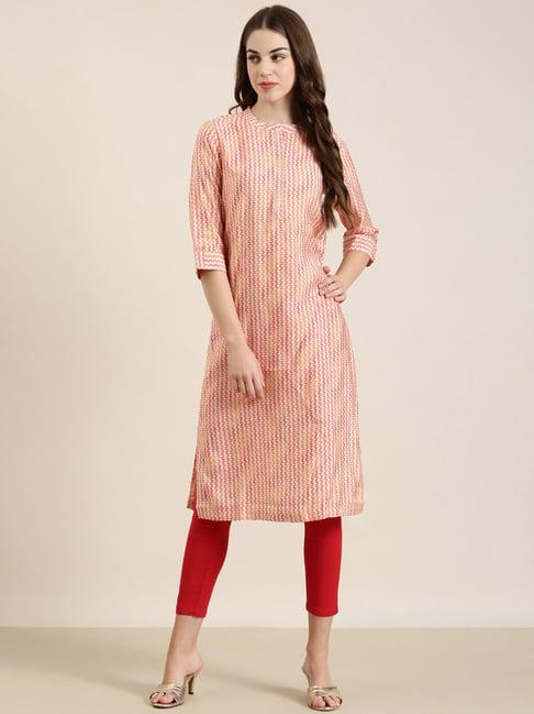 showoff multicolor cotton printed kurta