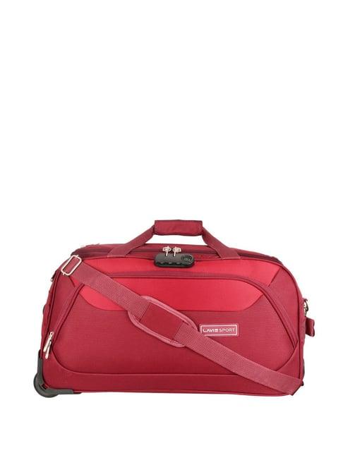 lavie sport 57 cms anti-theft sage wheel duffle bag  | duffle bag (maroon)