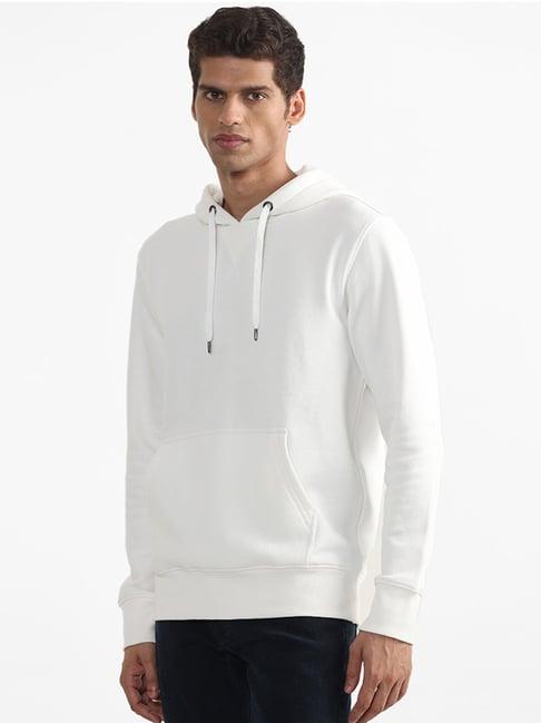 wes casuals by westside solid off white relaxed fit sweatshirt