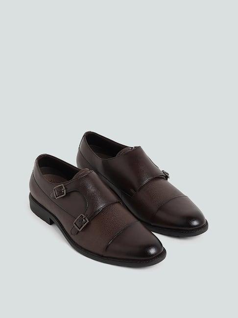 soleplay by westside brown double band monk shoes