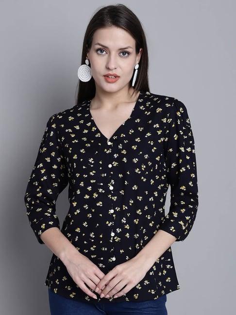 cantabil navy printed top