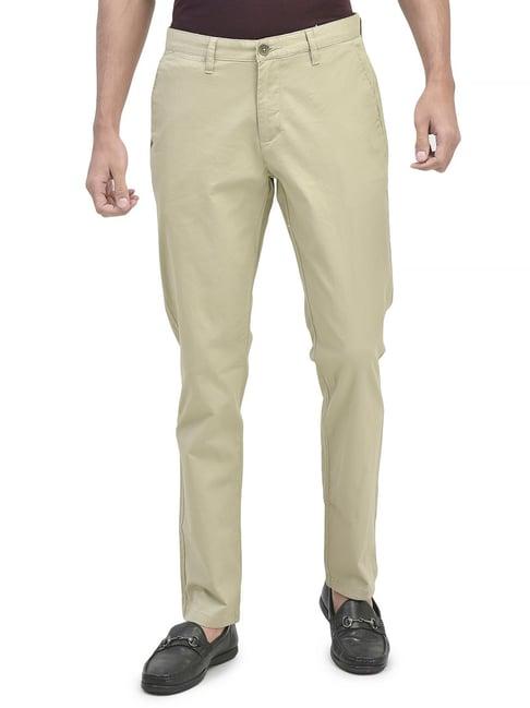 woodland light sand regular fit flat front trousers