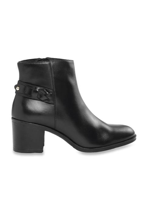 geox women's d new asheel black leather casual booties