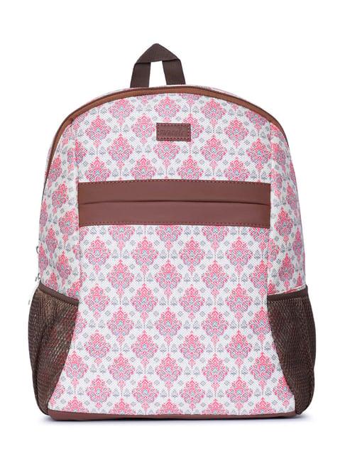 zouk kashmiri tulips classic multicolor printed laptop backpack