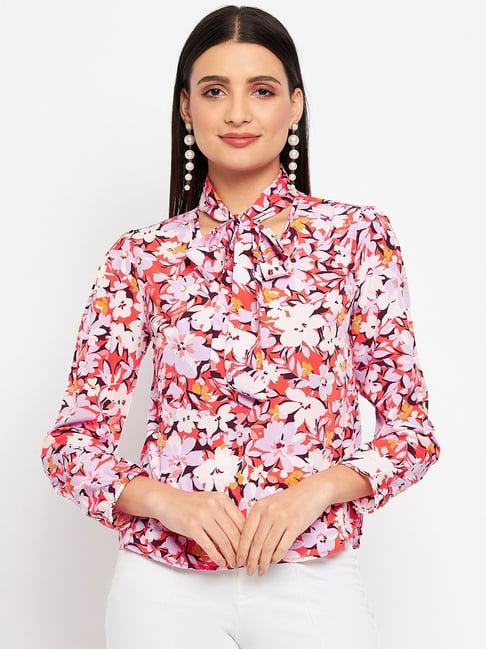 duke pink printed top