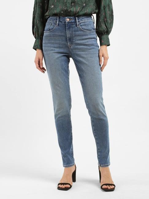 levi's 721 blue skinny fit high rise jeans