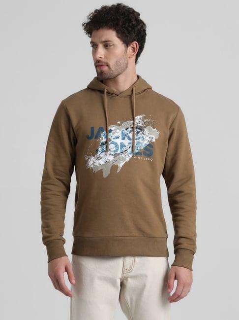 jack & jones otter regular fit printed hooded sweatshirt