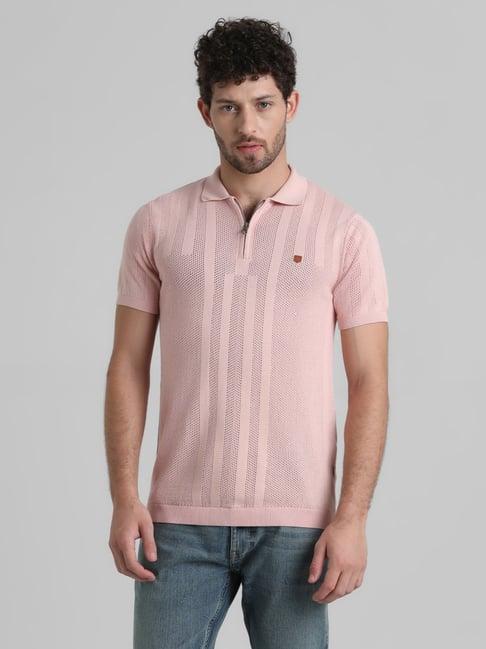 jack & jones lotus cotton regular fit striped polo t-shirt