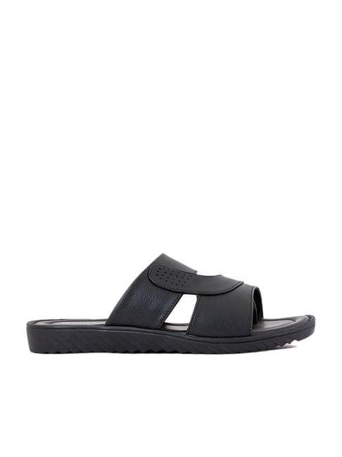 khadim men's black thong sandals