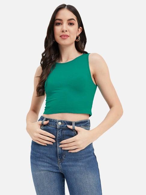 hypernation green crop top