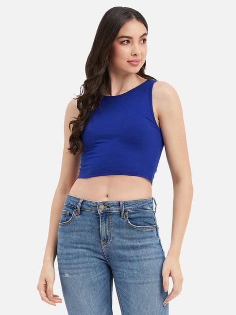 hypernation blue crop top