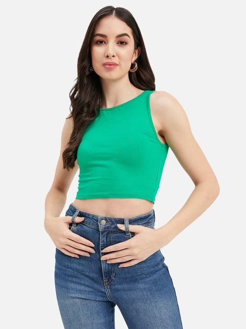 hypernation green crop top