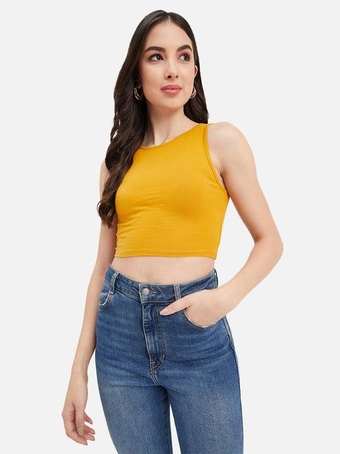 hypernation yellow crop top