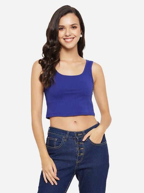 hypernation blue crop top