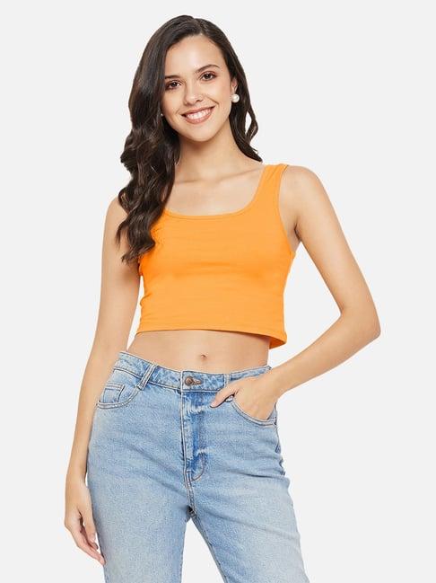 hypernation orange crop top