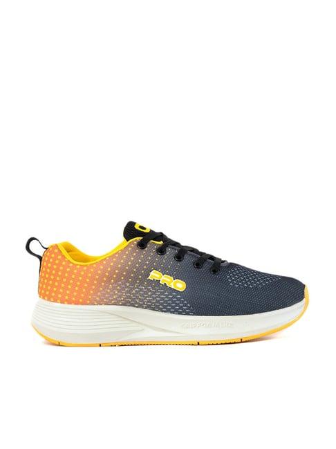 khadim men's yellow running shoes