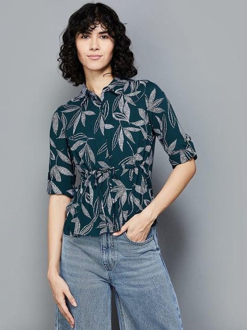 fame forever by lifestyle blue printed shirt