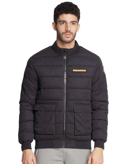 wildcraft black regular fit quilted jacket