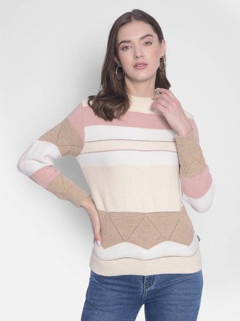 crimsoune club multicolor striped sweater