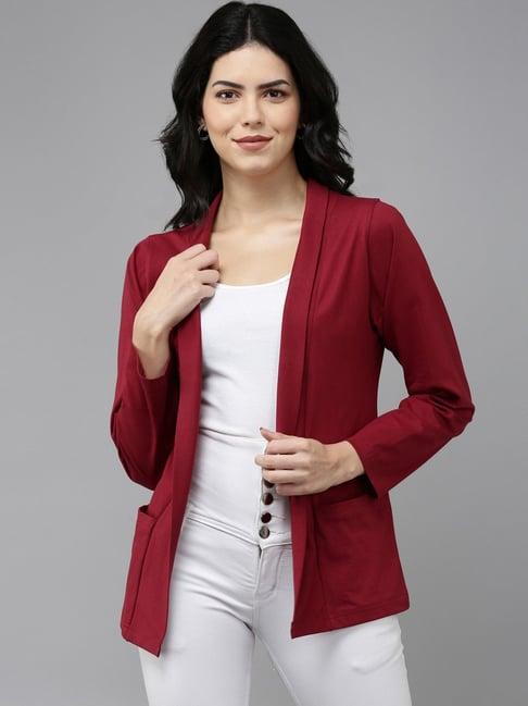 kryptic maroon cotton shrug