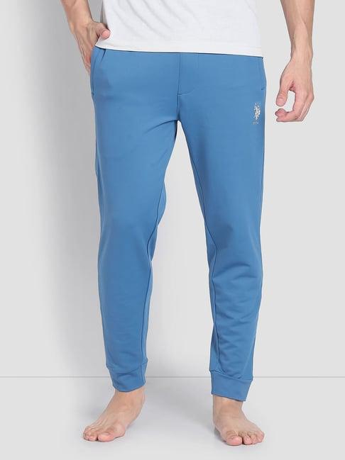 u.s. polo assn. blue cotton regular fit lounge pants