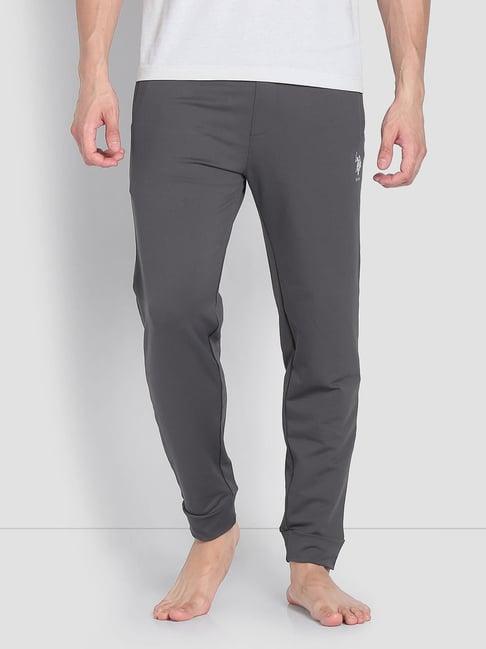 u.s. polo assn. grey cotton regular fit lounge pants