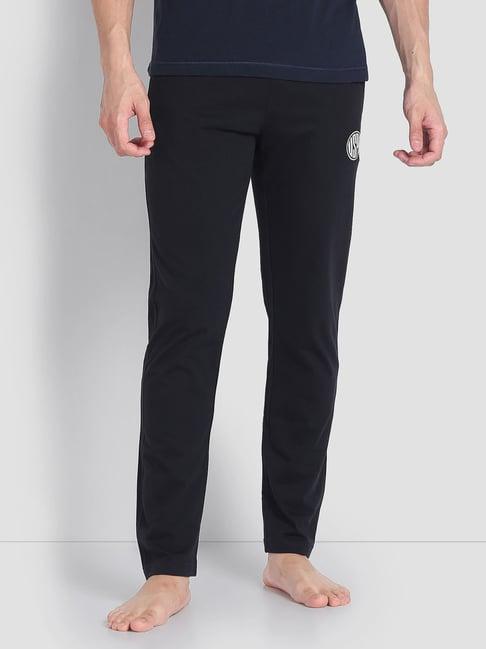 u.s. polo assn. black cotton regular fit lounge pants