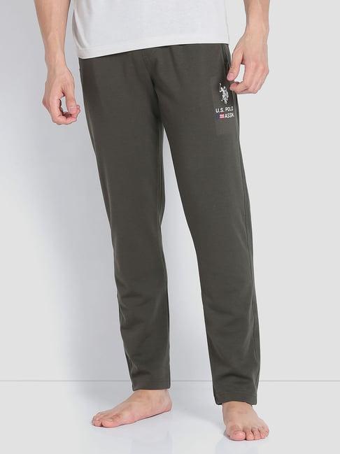 u.s. polo assn. green cotton regular fit lounge pants