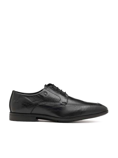 ruosh men's black derby shoes