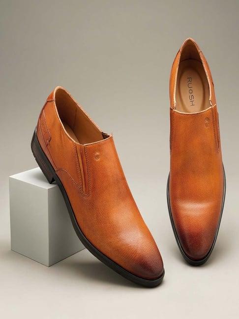 ruosh men's tan formal loafers