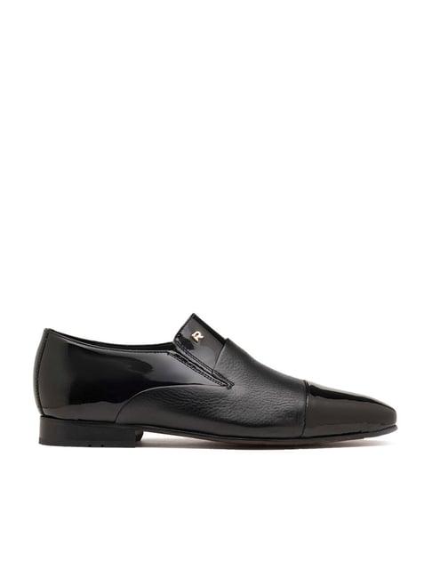 ruosh men's black formal loafers