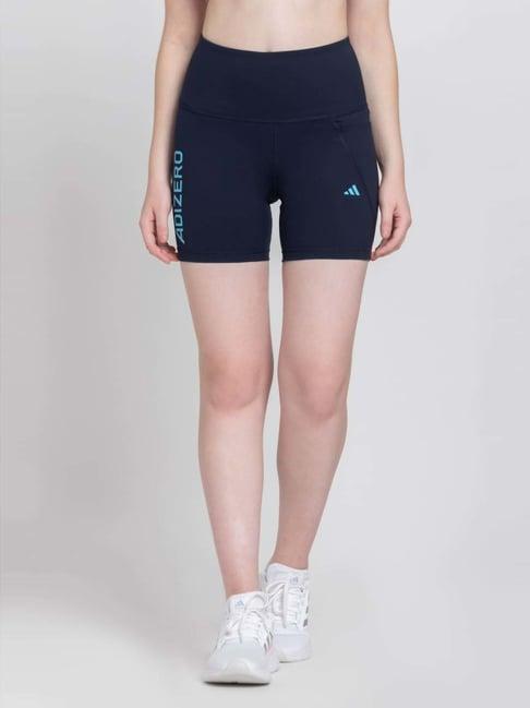 adidas navy mid rise running shorts