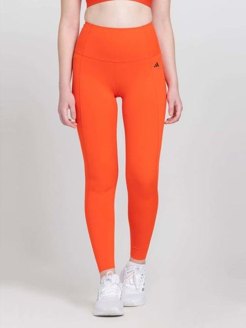 adidas orange high rise training tights