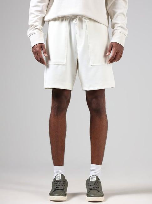 studiofit by westside off white relaxed fit shorts