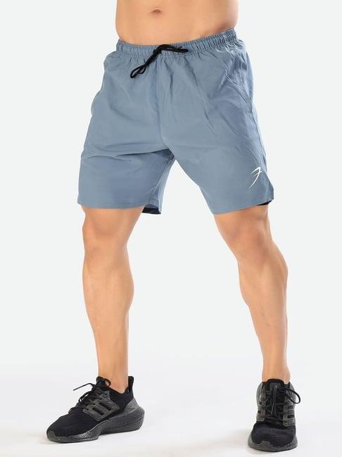 fuaark light grey slim fit sports shorts