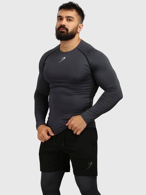 fuaark grey skinny fit sports t-shirt